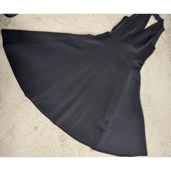 Calvin Klein Sleeveless Scuba Crepe A-Line Logo Zip Dress Size 10 Cocktail Party - Picture 13 of 13